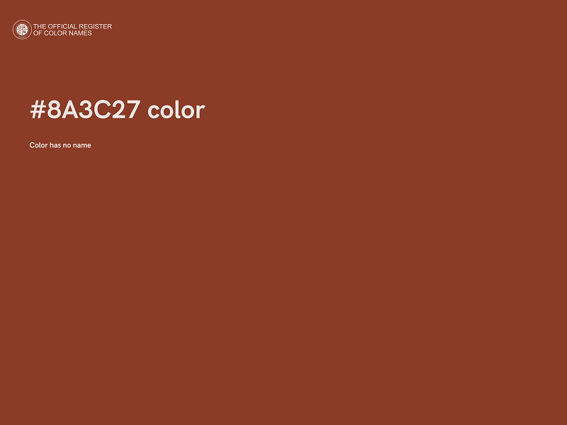 #8A3C27 color image