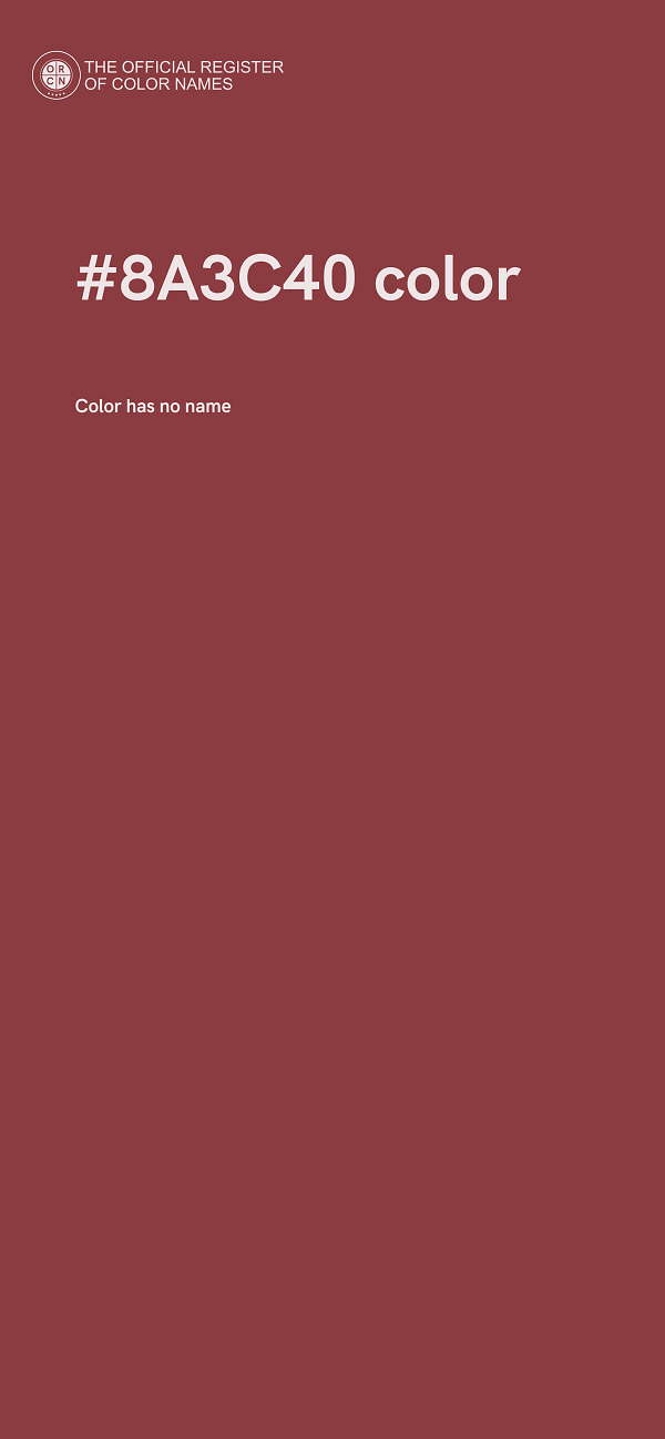 #8A3C40 color image