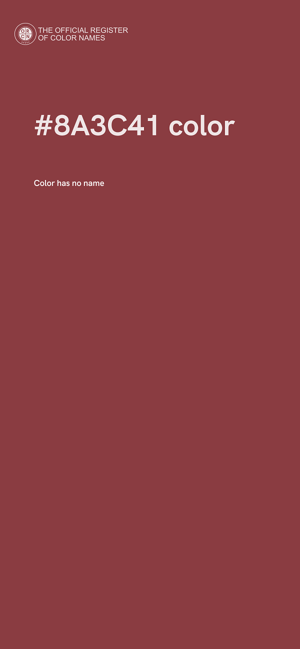 #8A3C41 color image