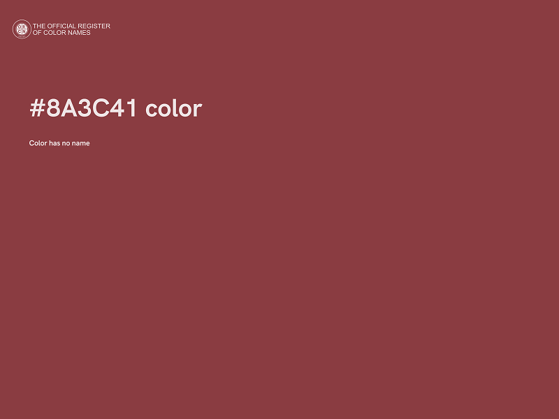 #8A3C41 color image