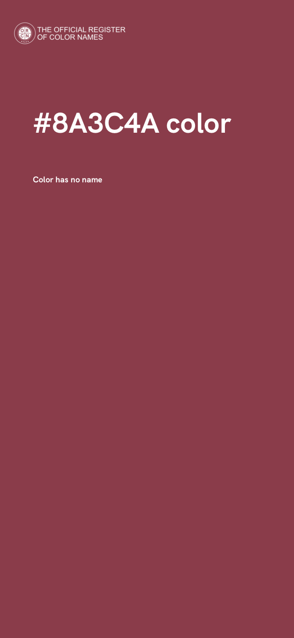 #8A3C4A color image