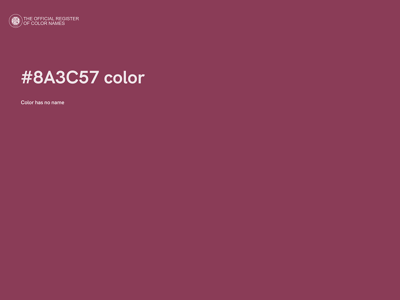 #8A3C57 color image