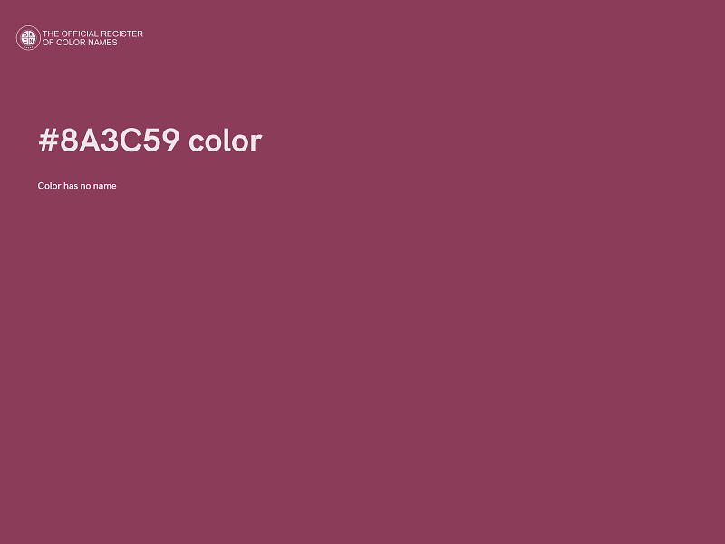 #8A3C59 color image