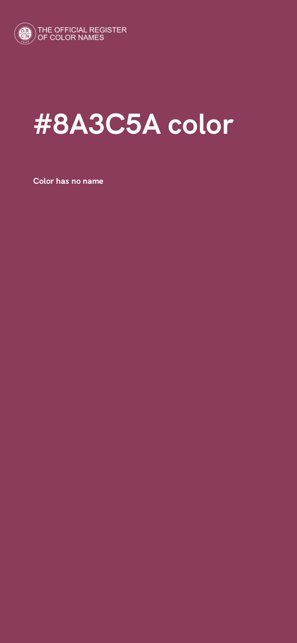 #8A3C5A color image