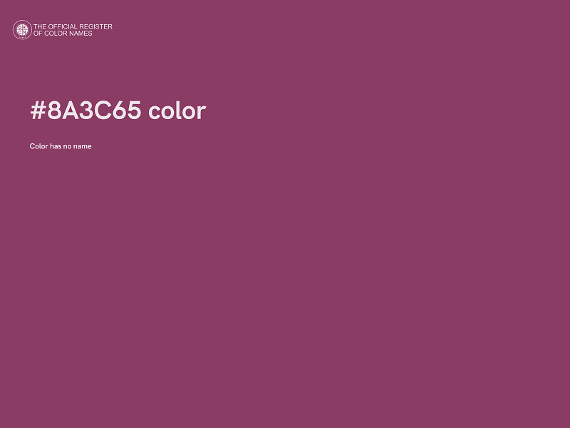 #8A3C65 color image