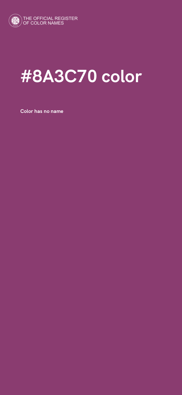 #8A3C70 color image