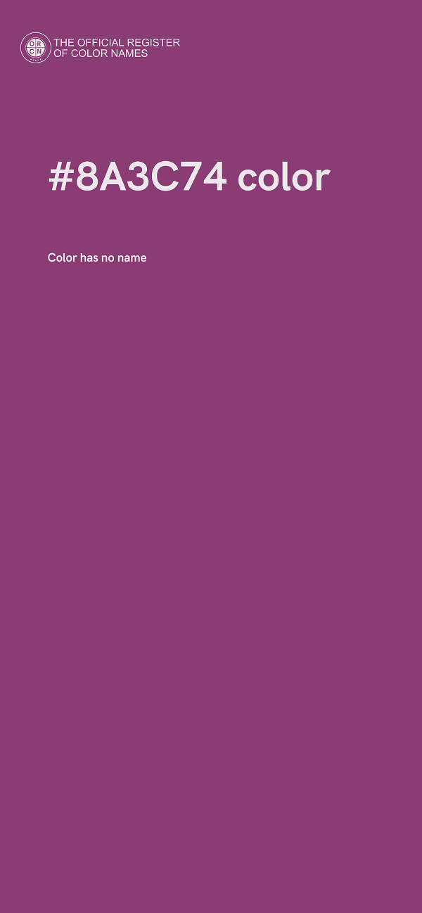 #8A3C74 color image