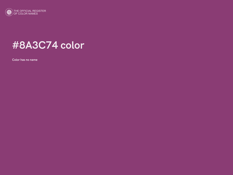 #8A3C74 color image