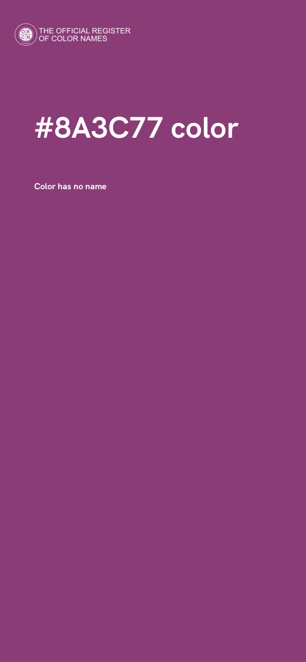 #8A3C77 color image