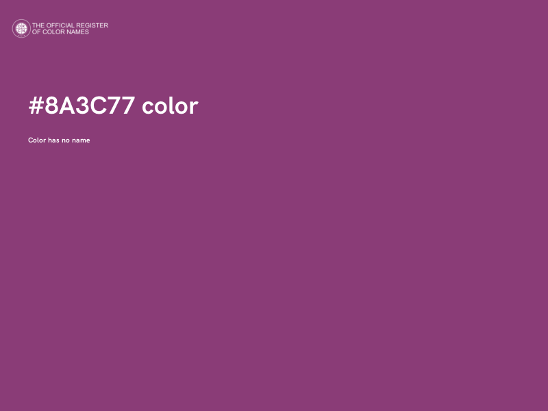 #8A3C77 color image