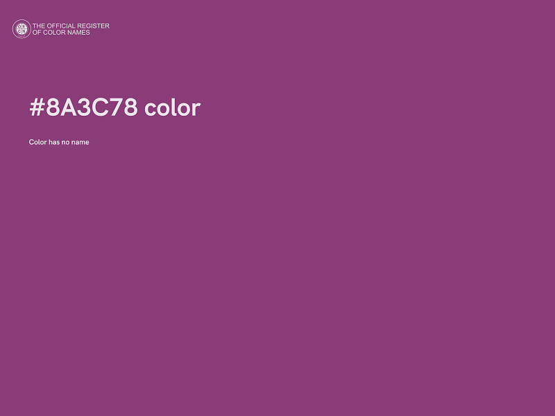 #8A3C78 color image
