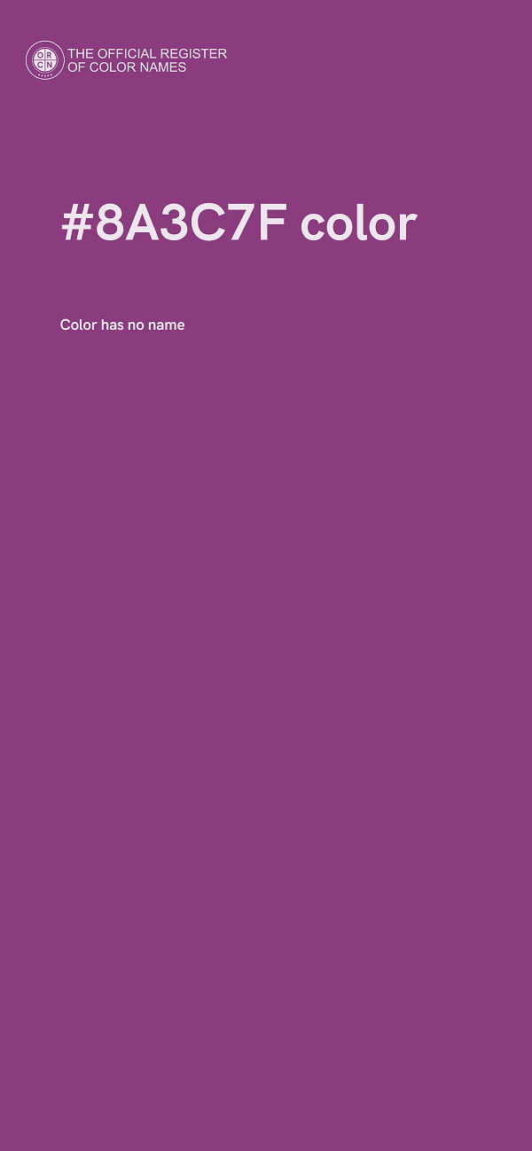 #8A3C7F color image
