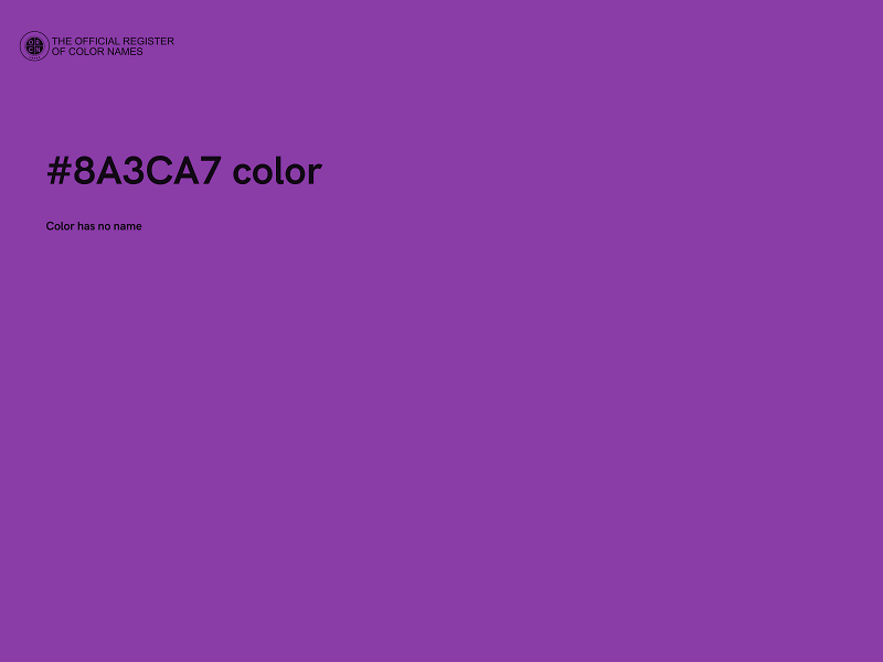 #8A3CA7 color image