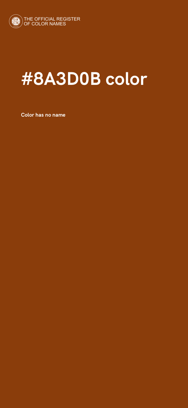 #8A3D0B color image