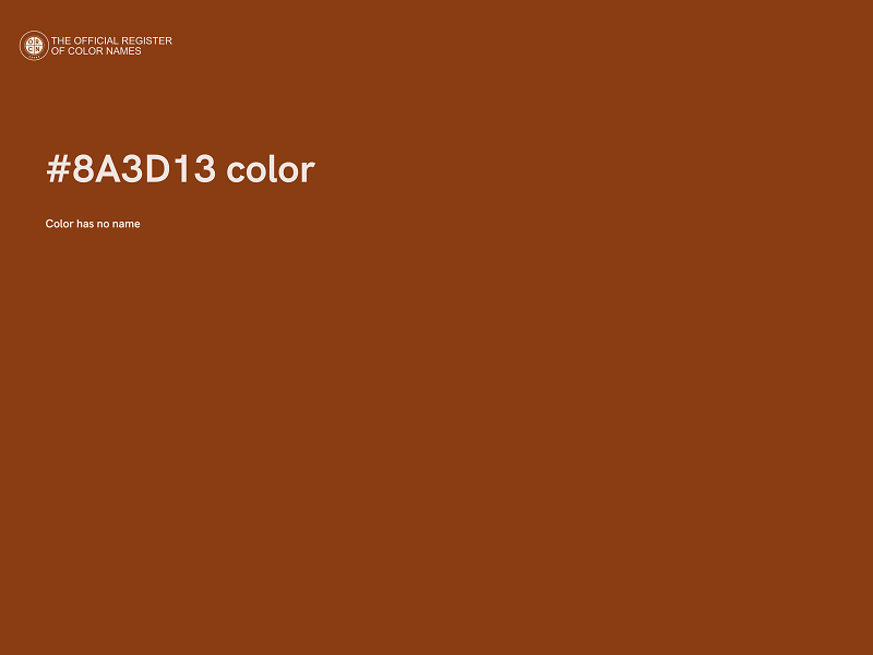 #8A3D13 color image