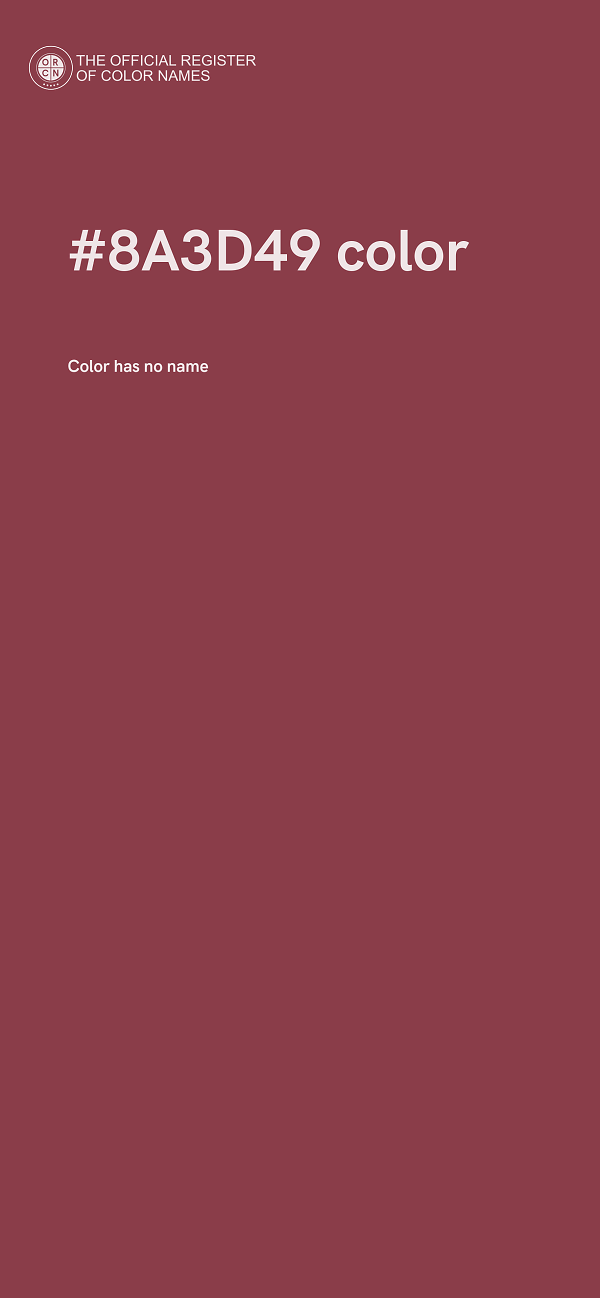 #8A3D49 color image
