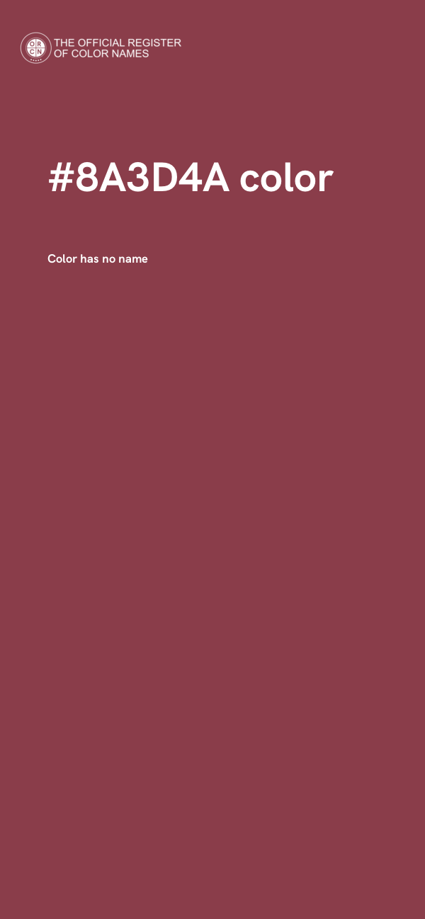 #8A3D4A color image