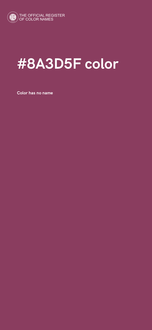 #8A3D5F color image