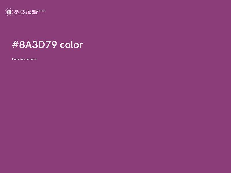 #8A3D79 color image