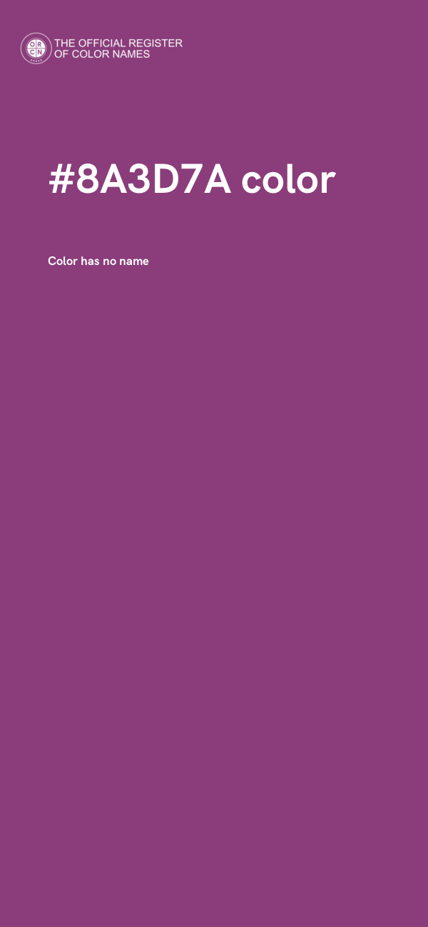 #8A3D7A color image
