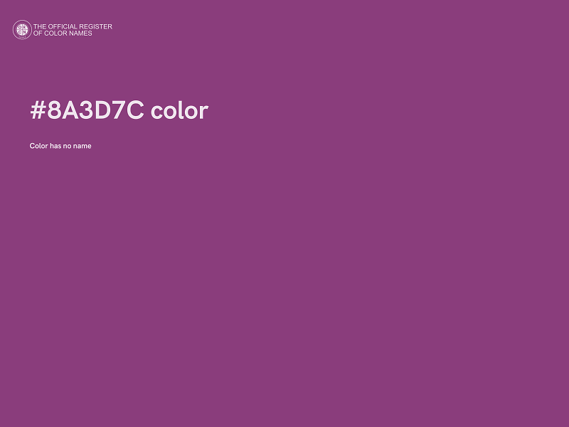 #8A3D7C color image