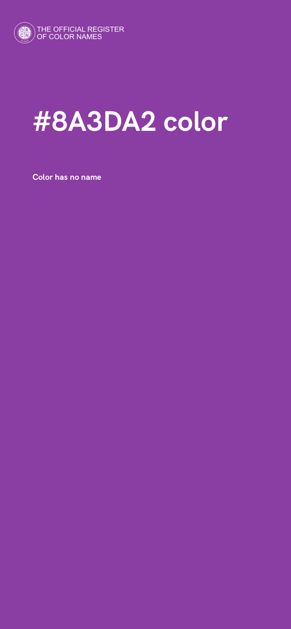 #8A3DA2 color image