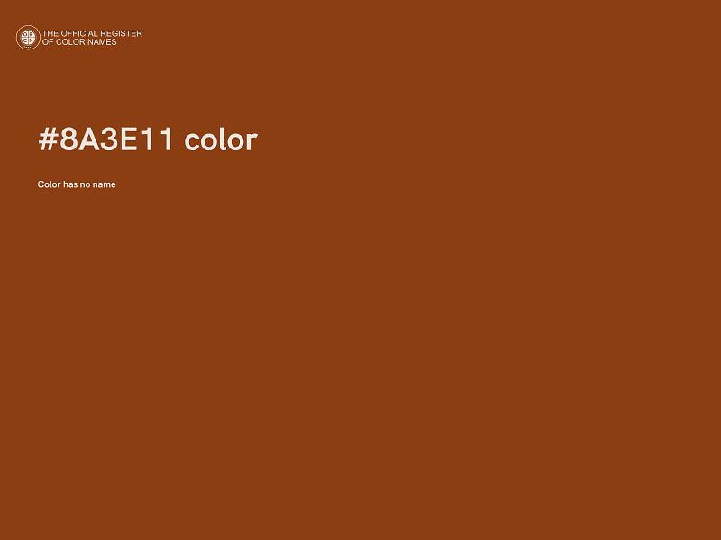 #8A3E11 color image