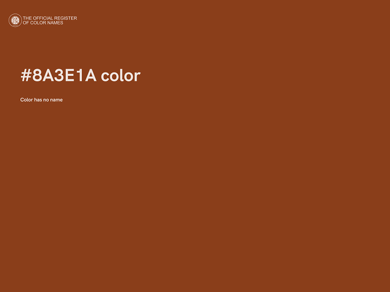 #8A3E1A color image