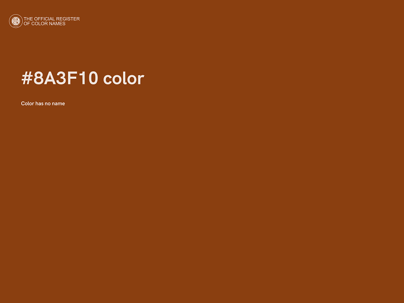 #8A3F10 color image