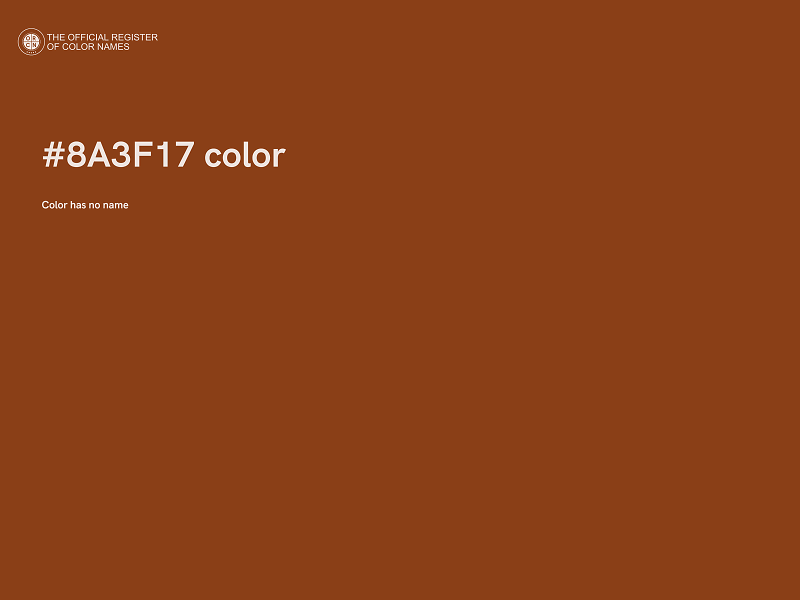 #8A3F17 color image