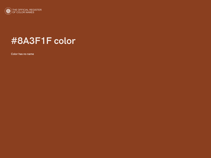 #8A3F1F color image