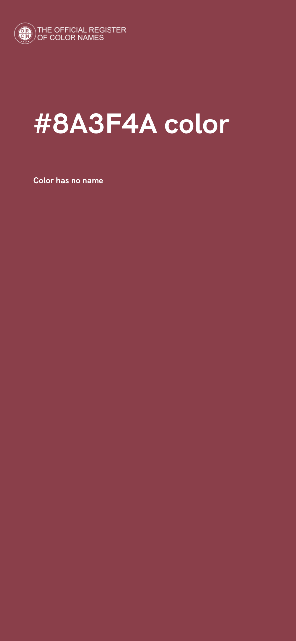 #8A3F4A color image