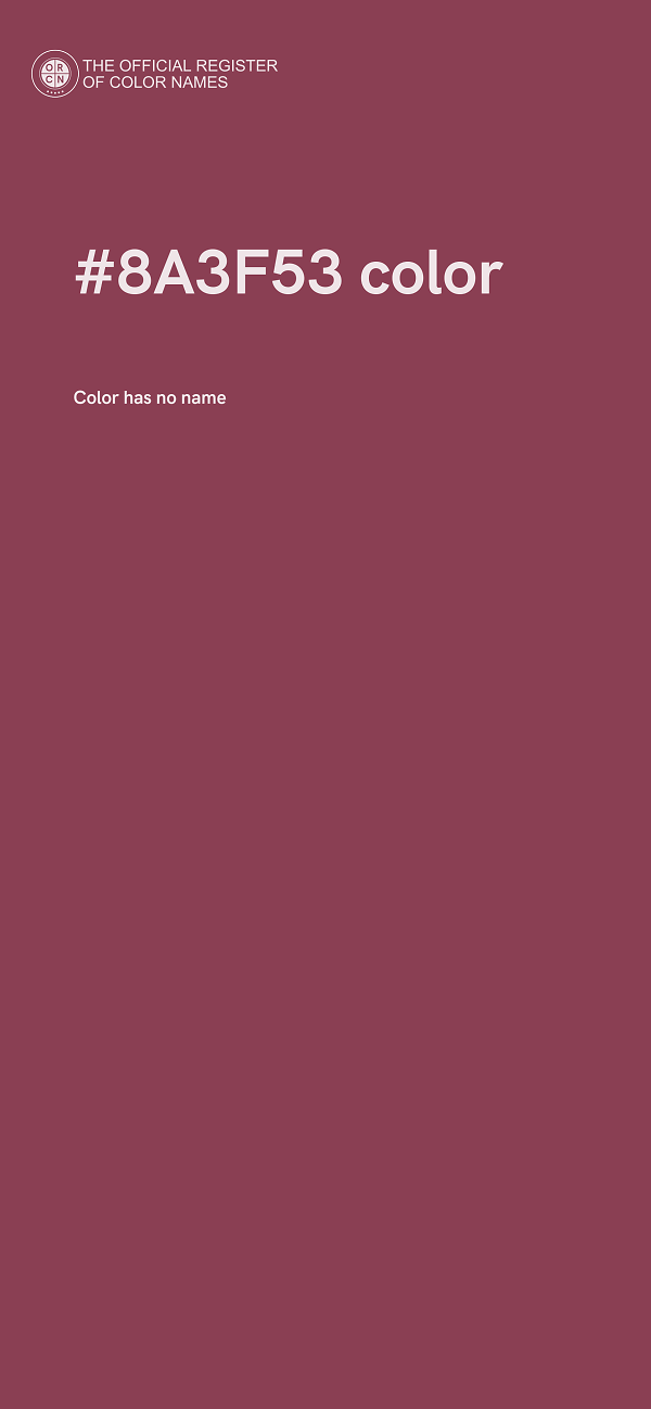 #8A3F53 color image