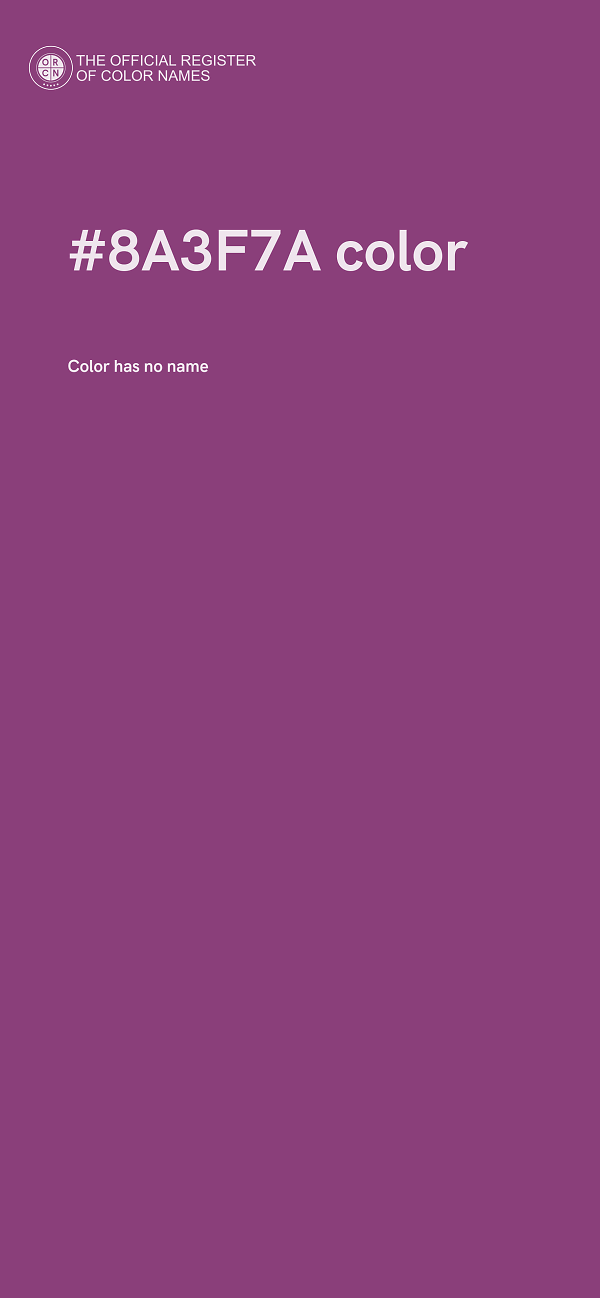 #8A3F7A color image