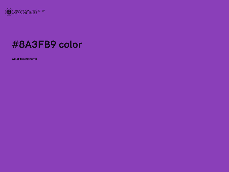 #8A3FB9 color image