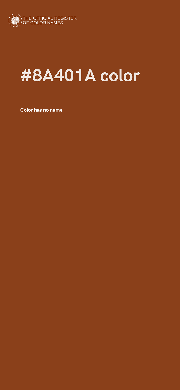 #8A401A color image