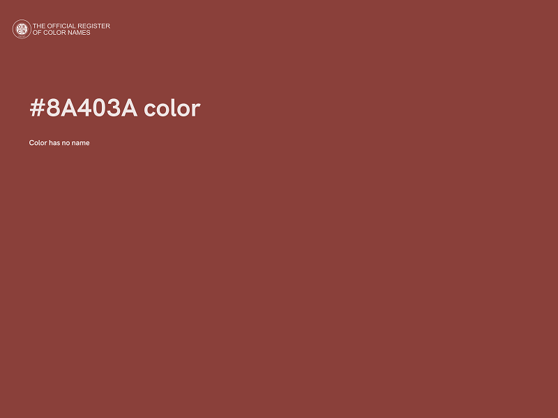 #8A403A color image