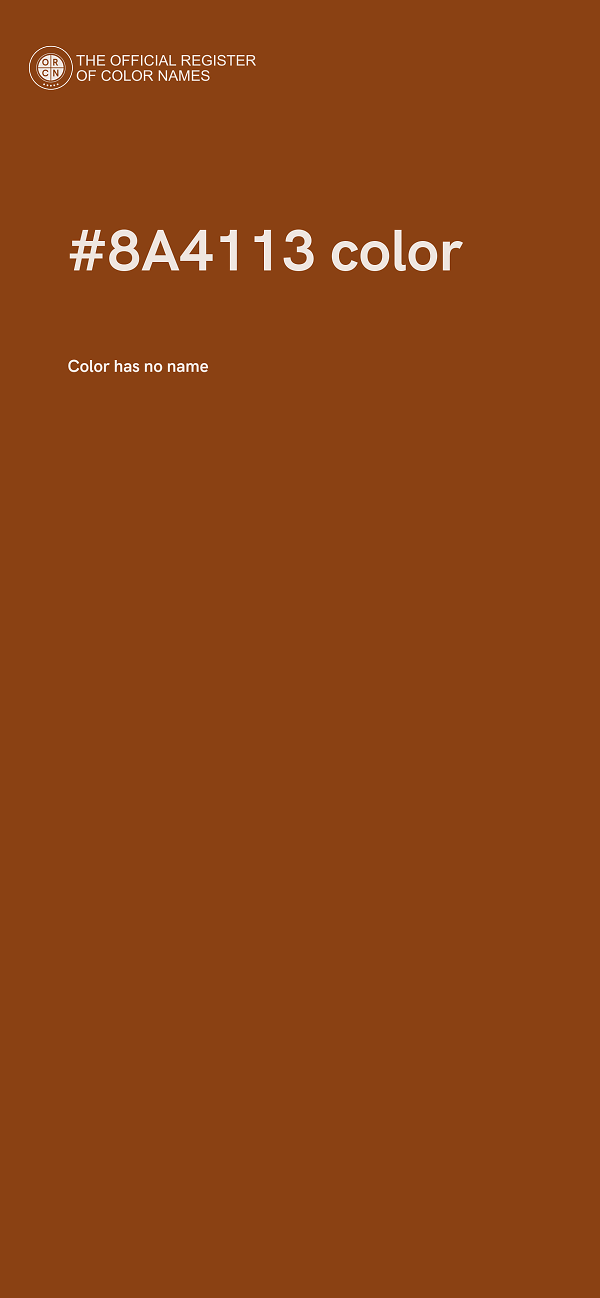 #8A4113 color image