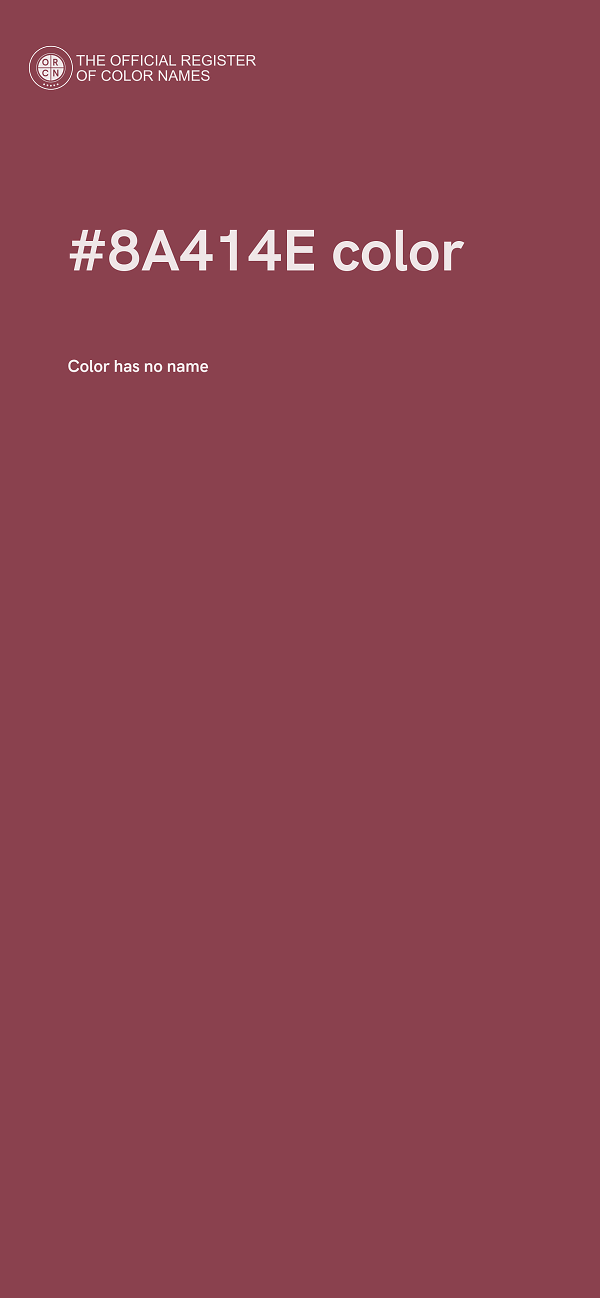 #8A414E color image