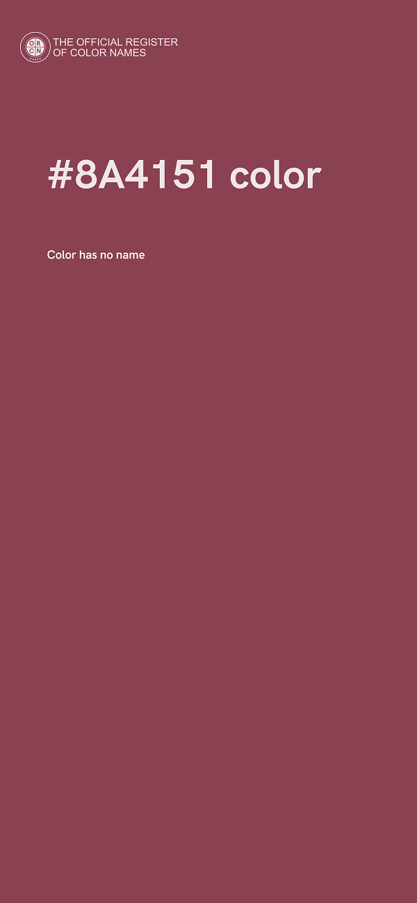 #8A4151 color image