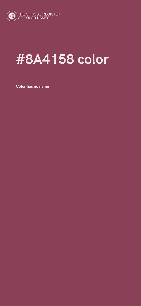 #8A4158 color image