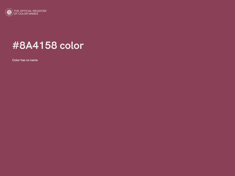 #8A4158 color image
