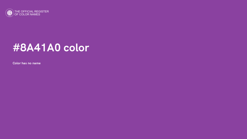 #8A41A0 color image