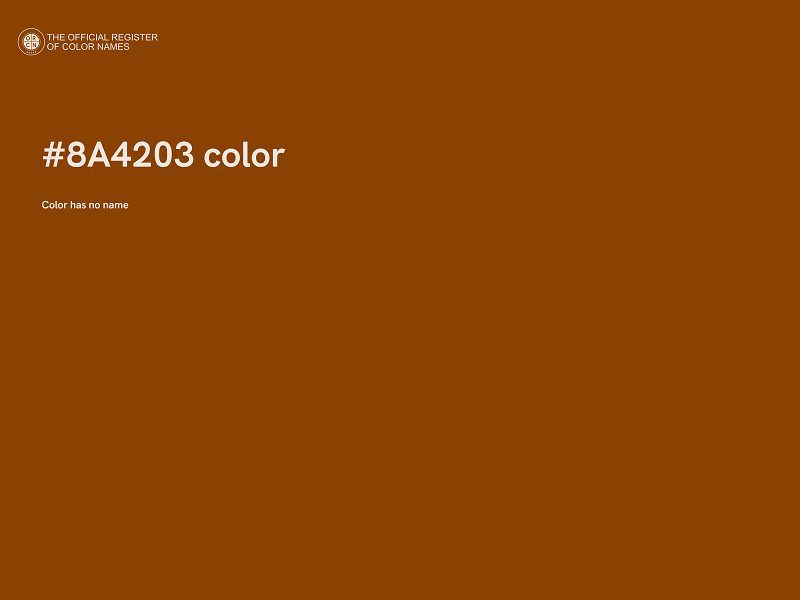 #8A4203 color image