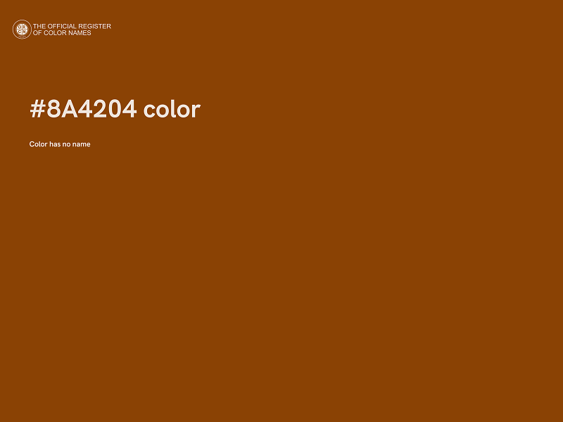 #8A4204 color image