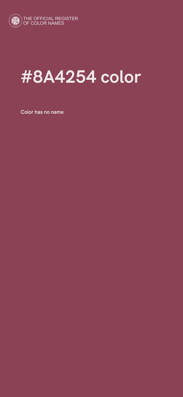 #8A4254 color image