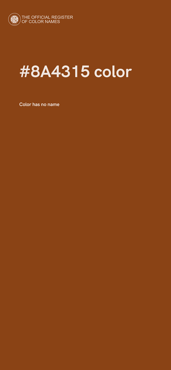 #8A4315 color image