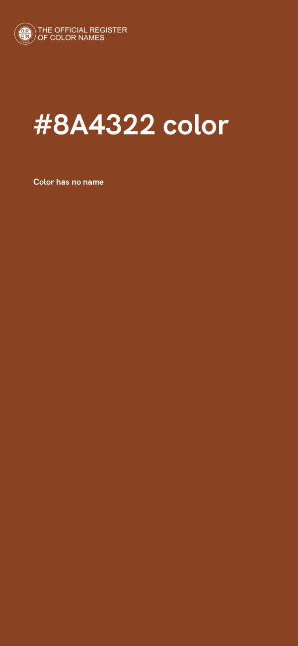 #8A4322 color image