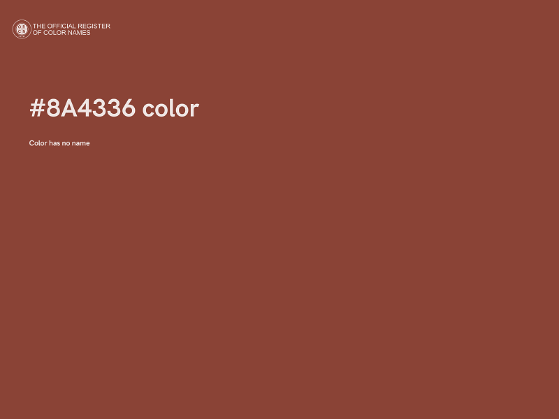 #8A4336 color image