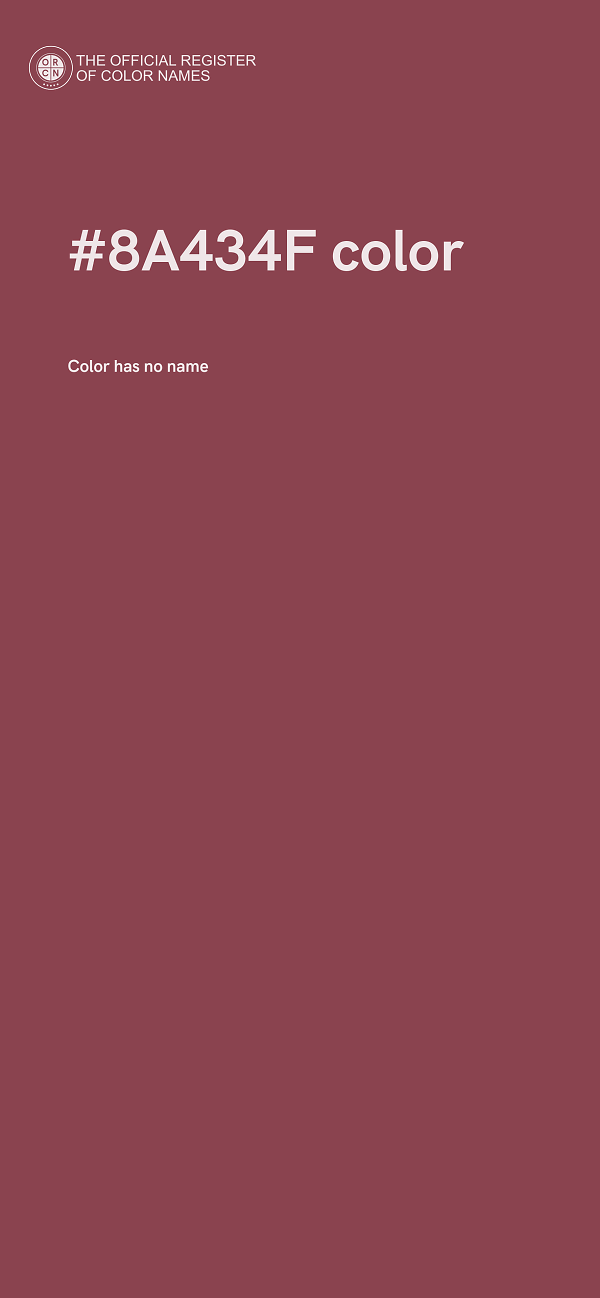 #8A434F color image